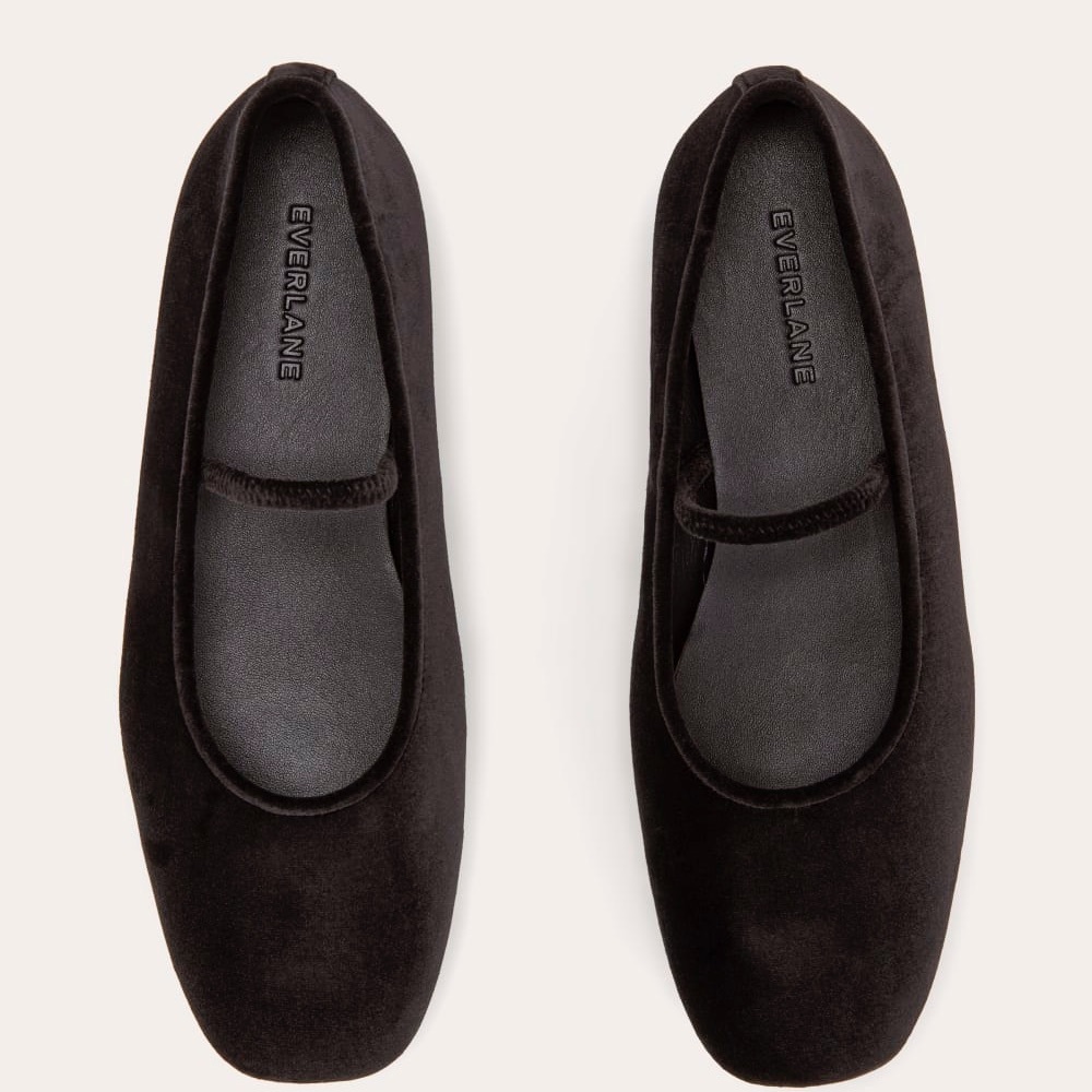 Everlane Women's square toe Day flat Mary Jane
